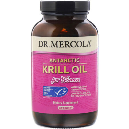 Dr. Mercola, Óleo de Krill Antártico para Mulheres, 270 Cápsulas