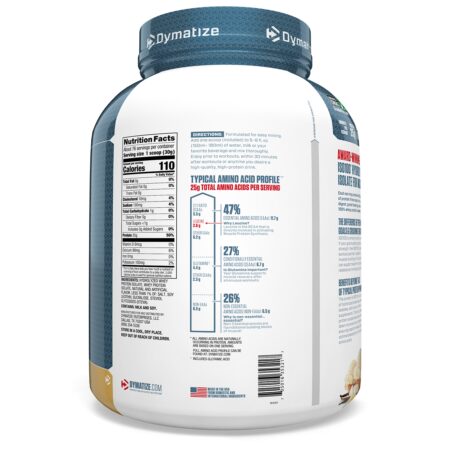 Dymatize Nutrition, ISO100, Hidrolisado, Isolado Proteico de Soro de Leite 100%, Baunilha Gourmet, 2,3 kg (5 lbs) - Image 2