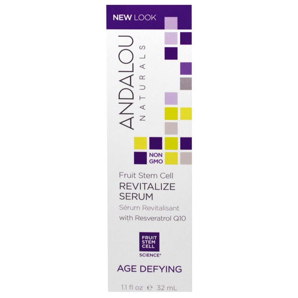 Andalou Naturals, Soro para Revitalização com Resveratrol Q10, Anti-idade, 1,1 fl oz (32 ml) - Imagem 2