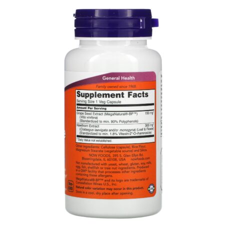 Now Foods, Blood Pressure Health, 90 Cápsulas de Origem Vegetal - Image 2