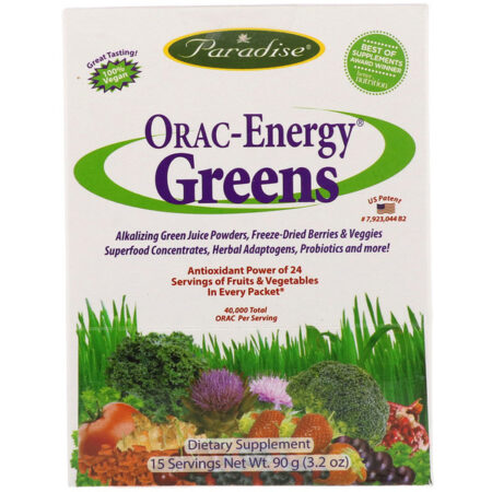 Paradise Herbs, ORAC-Energy Greens, 15 Sachês, 6 g Cada