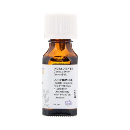 Aura Cacia, Pure Essential Oil, Lemon, .5 fl oz (15 ml) - Image 2