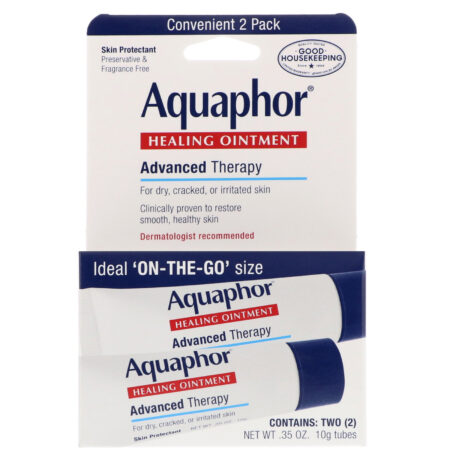 Aquaphor, Pomada Curativa, Protetor para a Pele, 2 Tubos, 0.35 oz (10g) Cada - Image 2