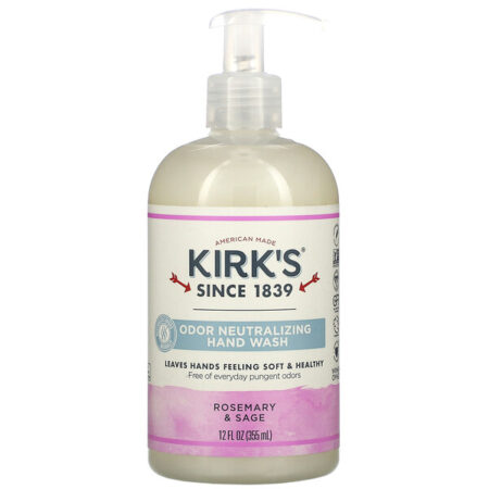 Kirk's, Sabonete Neutralizador de Odor para Mãos, Alecrim e Sálvia, 355 ml