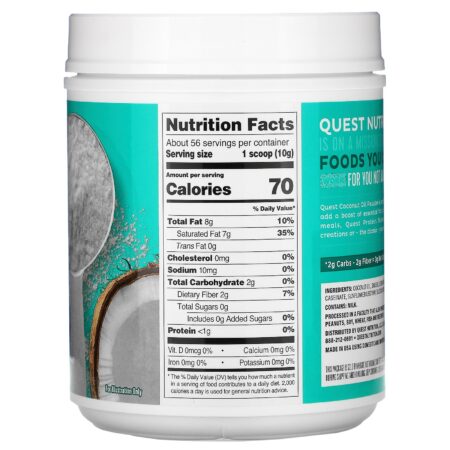 Quest Nutrition, Óleo de Coco em Pó, 567 g (20 oz) - Image 2