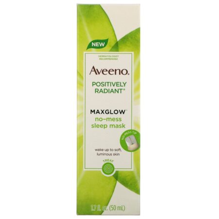 Aveeno, Positivamente Radiante, Máscara para Dormir MaxGlow Sem Bagunça, 1,7 fl oz (50 ml) - Image 2