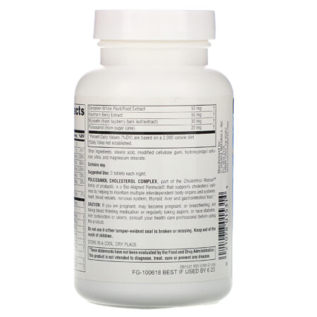 Source Naturals, Complexo Policosanol Colesterol, 60 tabletes - Image 2