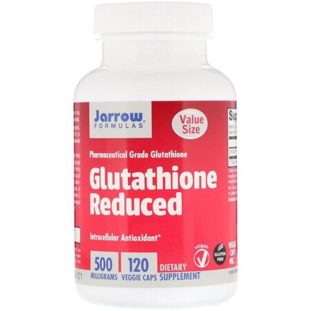 Jarrow Formulas, Glutationa Reduzida, 500 mg, 120 Cápsulas Vegetais