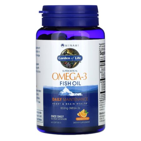 Minami Nutrition, Garden of Life, Supercritical Omega-3 Fish Oil, Orange, 60 Softgels - Image 3