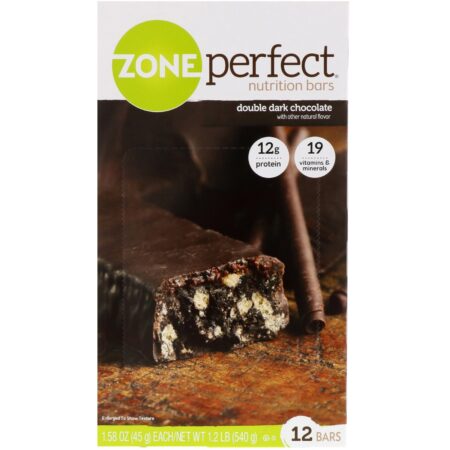 ZonePerfect, Barras Proteicas, Chocolate Amargo Duplo, 12 Barras, 1,58 oz (45 g) Cada - Image 2