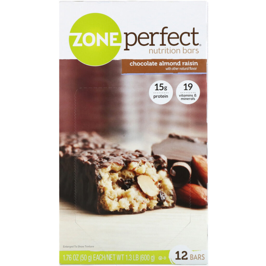 ZonePerfect, Nutrition Bars, Chocolate Almond Raisin, 12 Bars, 1.76 oz (50 g) Each - Imagem 2