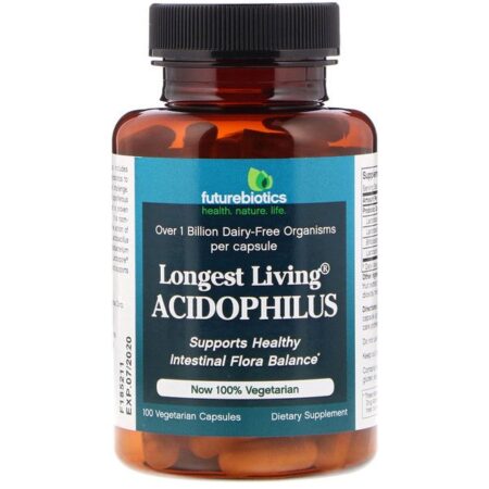 FutureBiotics, Longest Living Acidophilus, 100 Cápsulas Vegetarianas