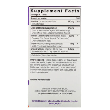 New Chapter, Fermented Activated C Complex, 180 Vegetarian Tablets - Imagem 2