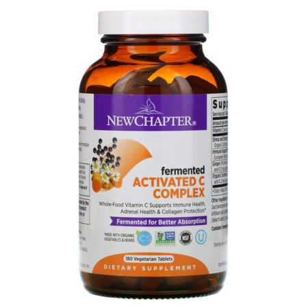 New Chapter, Fermented Activated C Complex, 180 Vegetarian Tablets - Imagem 3