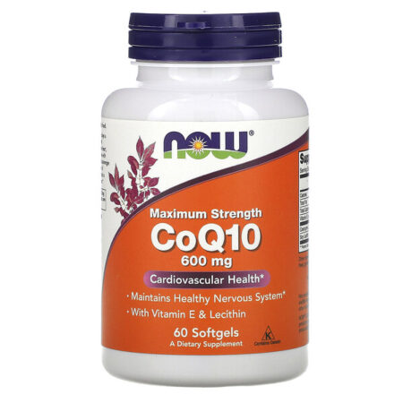 Now Foods, CoQ10, 600 mg, 60 Cápsulas Softgel