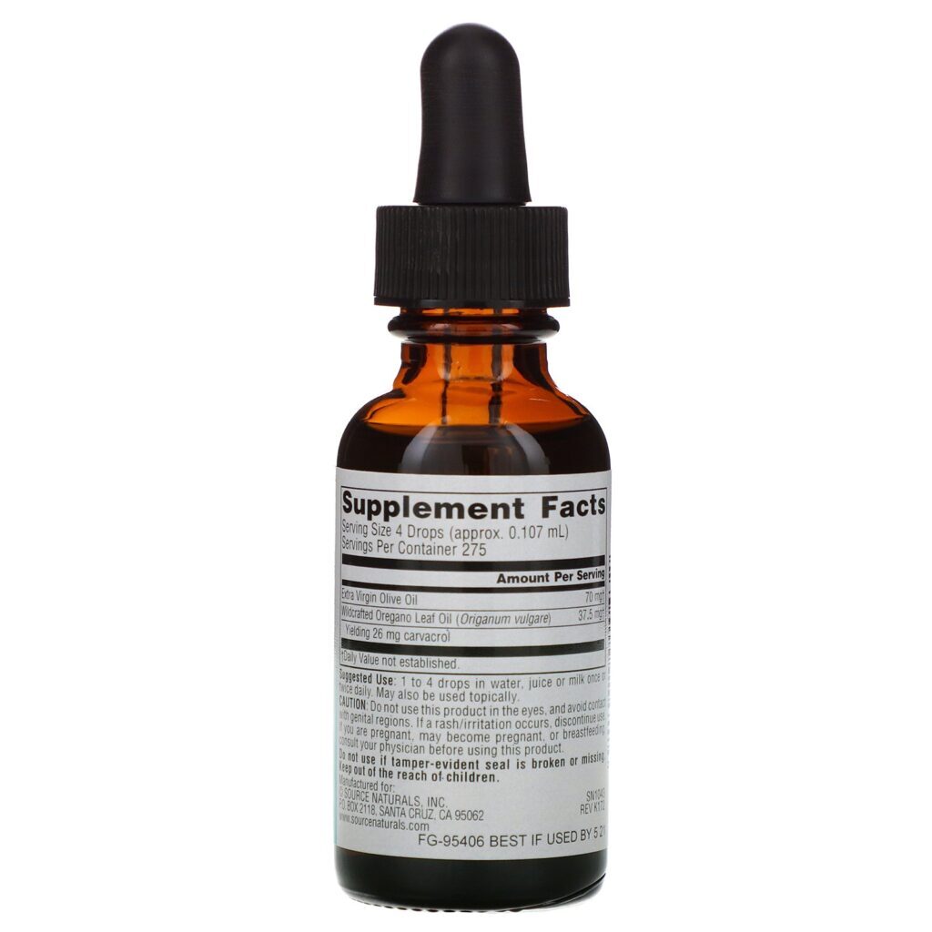 Source Naturals, Wellness, Óleo de Orégano, 1 fl oz (29,57 ml) - Imagem 2