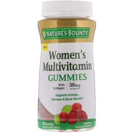 Nature's Bounty, Multivitamínico para Mulheres em Gomas, Sabor de Framboesa, 50 mg, 90 Gomas