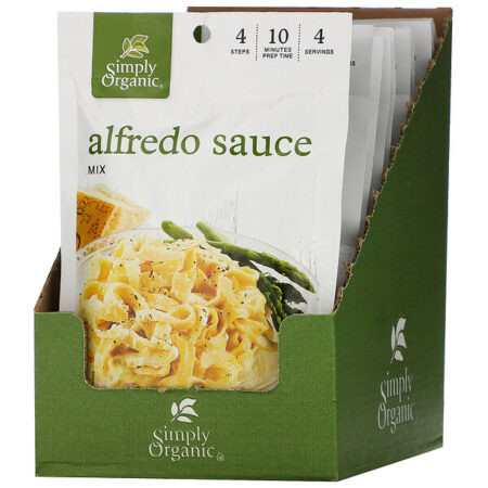 Simply Organic, Mix de Molho Alfredo, 12 Pacotes, 1.48 oz (42 g) Cada