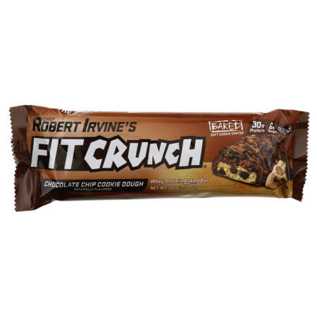 FITCRUNCH, Whey Protein Baked Bar, Chocolate Chip Cookie Dough, 12 Bars, 3.10 oz (88 g) Each - Image 4