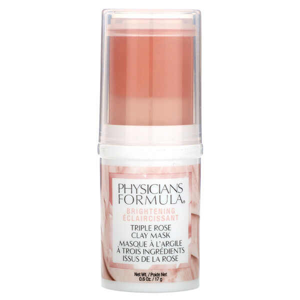 Physicians Formula, Máscara Tripla de Argila Rosa, Clareamento, 0,6 oz (17 g)
