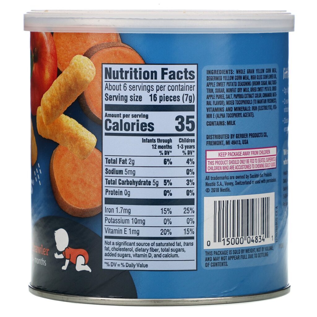 Gerber, Lil' Crunchies, 8+ Months, Apple Sweet Potato, 1.48 oz (42 g) - Imagem 2