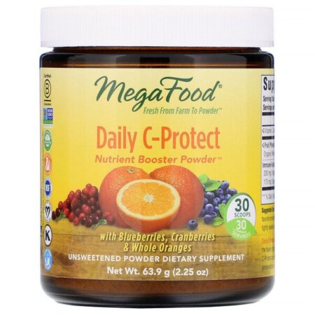 MegaFood, Daily C-Protect, Nutrient Booster Powder, Unsweetened, 2.25 oz (63.9 g)