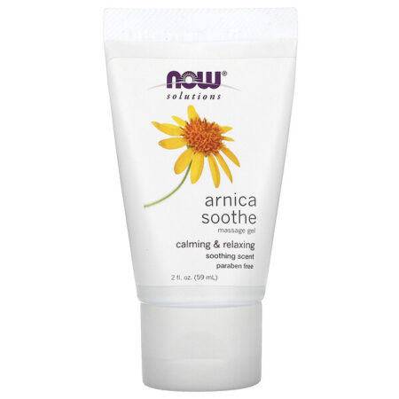 Now Foods, Solutions, Gel de Arnica para Massagem Calmante, 2 fl oz (59 ml)