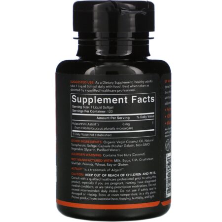 Sports Research, Astaxanthin with Coconut Oil, 6 mg, 120 Softgels - Image 2