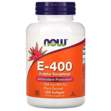 Now Foods, Natural E-400, 268 mg, 250 Cápsulas Softgel