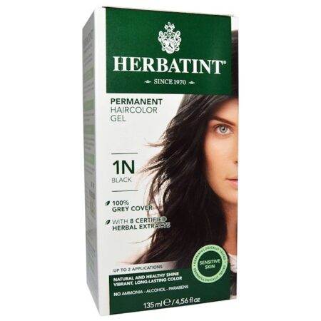 Herbatint, Gel Permanente para Coloração de Cabelo, 1N, Preto, 135 ml (4,56 fl oz)