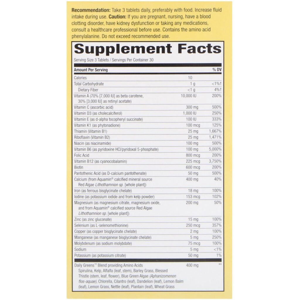 Nature's Way, Alive!, Max3 Daily, Women's Multivitamin, 90 Comprimidos - Imagem 2