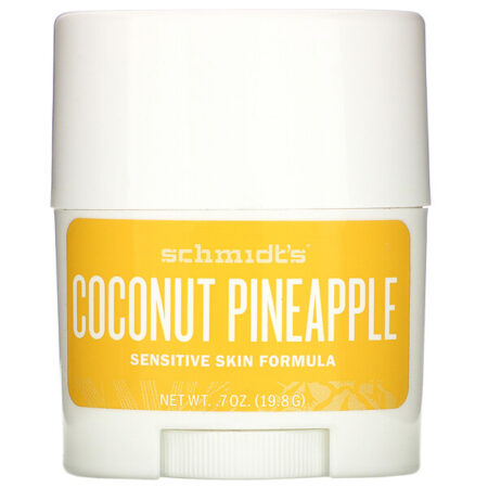 Schmidt's, Natural Deodorant, Sensitive Skin Formula, Coconut Pineapple, .7 oz (19.8 g)