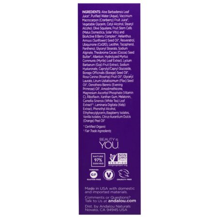 Andalou Naturals, Soro para Revitalização com Resveratrol Q10, Anti-idade, 1,1 fl oz (32 ml) - Image 3