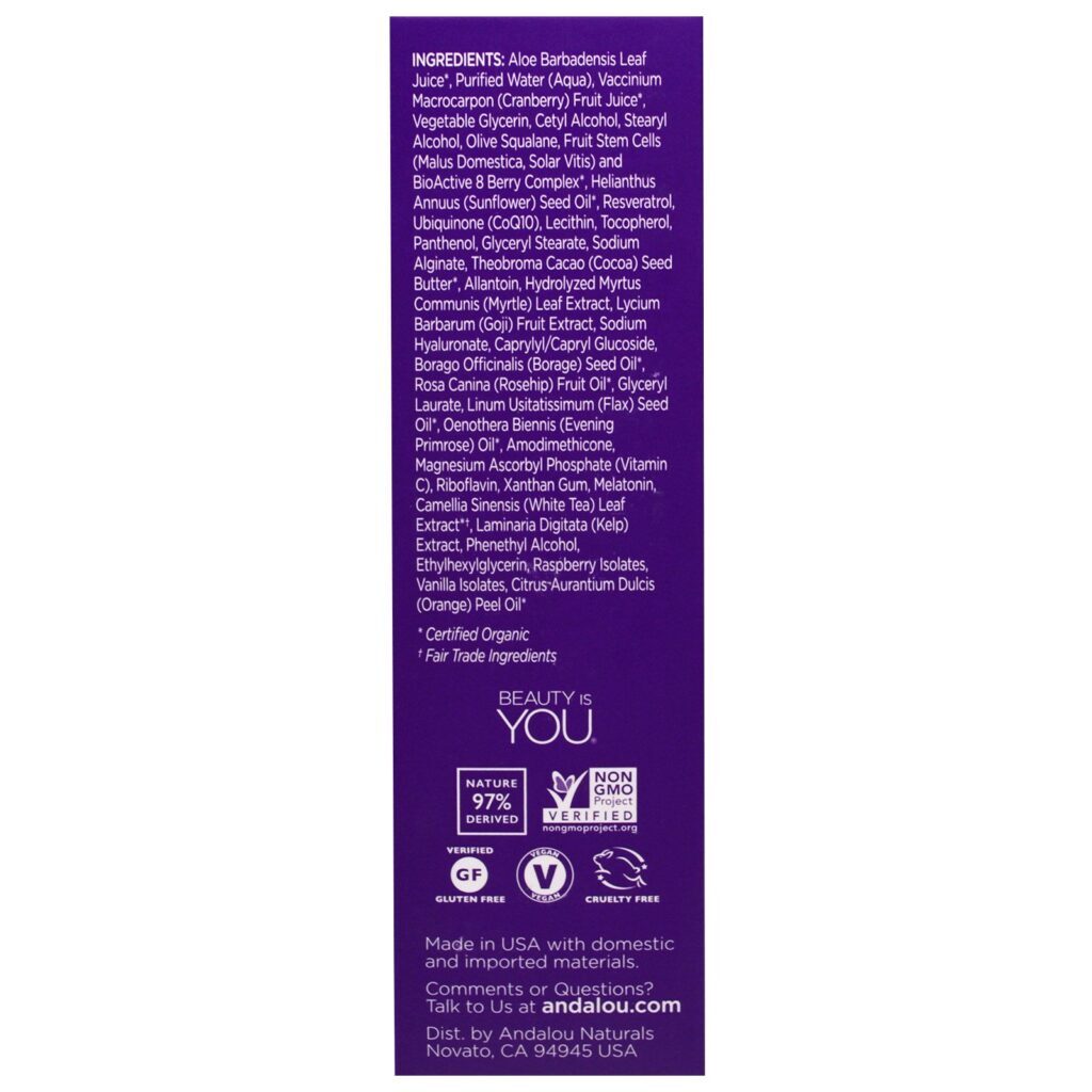 Andalou Naturals, Soro para Revitalização com Resveratrol Q10, Anti-idade, 1,1 fl oz (32 ml) - Imagem 3