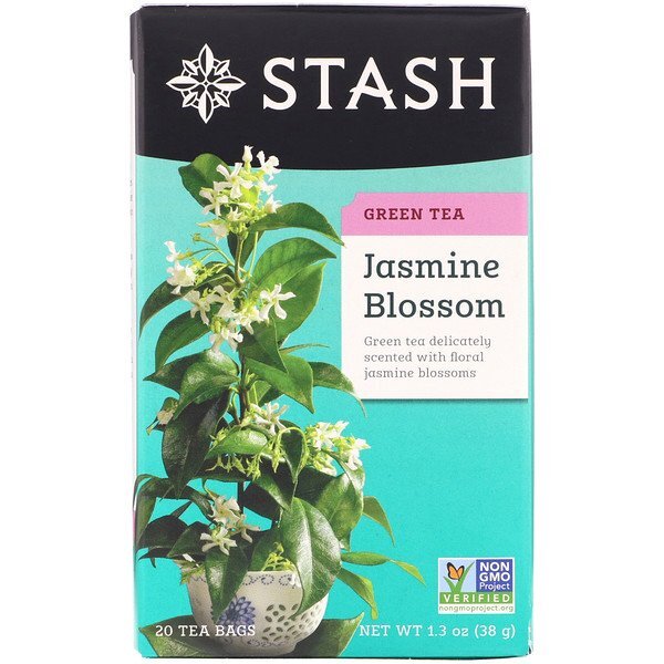 Stash Tea, Chá Verde, Broto de Jasmim, 20 Saquinhos, 1,3 oz (38 g)