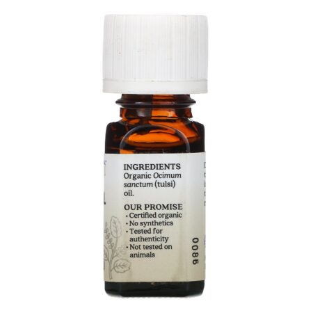 Aura Cacia, Óleo Essencial Puro, Tulsi ou Manjericão-sagrado Orgânico, 7,4 ml (0,25 fl oz) - Image 2