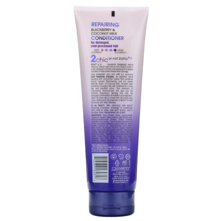 Giovanni, 2chic, Repairing Conditioner, Blackberry + Coconut Milk, 8.5 fl oz (250 ml) - Image 2