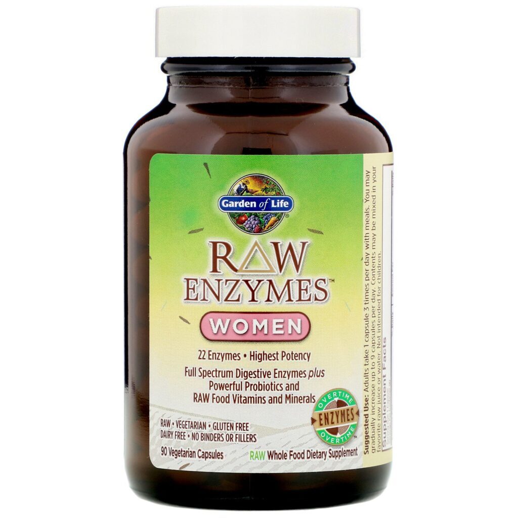 Garden of Life, RAW Enzymes, Women, 90 Cápsulas Vegetarianas - Imagem 3
