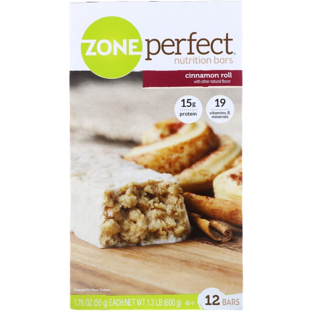 ZonePerfect, Barrinhas de Nutrição, Rolo de Canela, 12 Barrinhas, 50 g (1,76 oz) Cada - Imagem 2