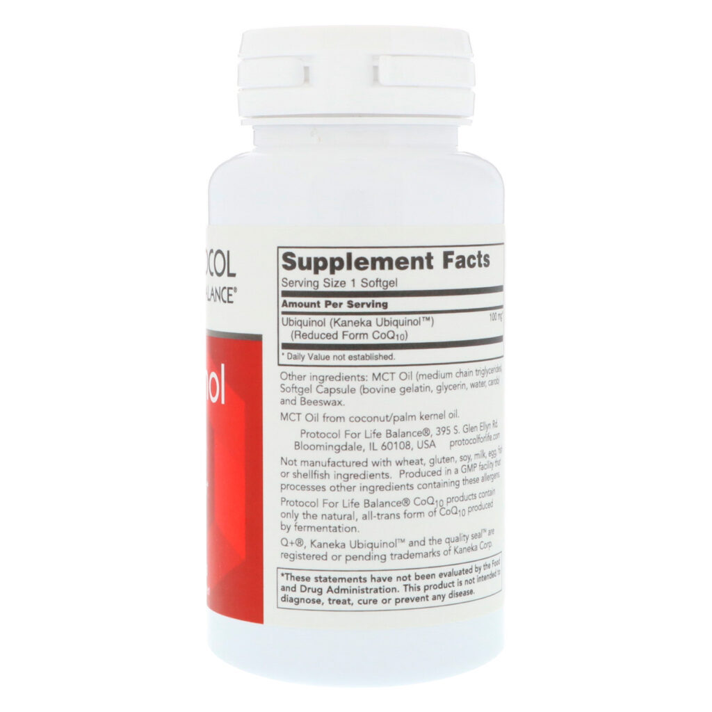 Protocol for Life Balance, Ubiquinol, 100 mg, 60 Cápsulas Gelatinosas - Imagem 2