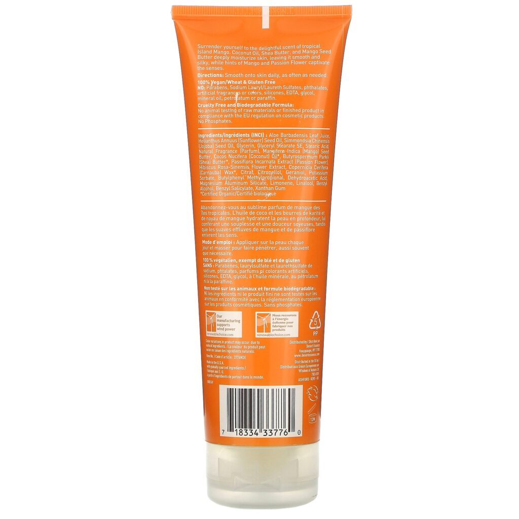 Desert Essence, Loção para Mãos e Corpo, Manga da Ilha, 8 fl oz (237ml) - Imagem 2
