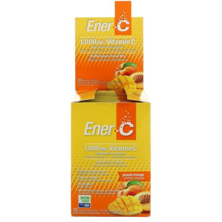 Ener-C, Vitamin C, Multivitamin Drink Mix, Peach Mango, 30 Packets, 10.2 oz (289.2 g) - Image 4