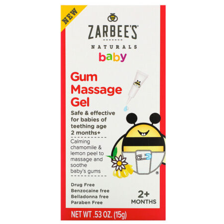 Zarbee's, Bebê, Gel de Massagem com Goma, 2+ Meses, 15 g (0,53 oz)