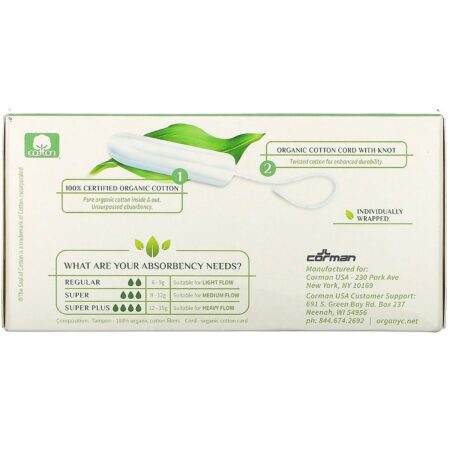 Organyc, Organic Tampons, Super, 16 Tampons - Image 2