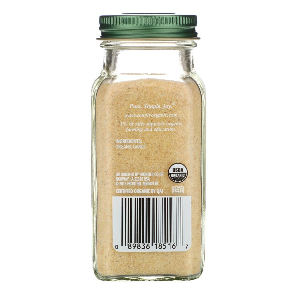 Simply Organic, Alho em Pó, 103 g (3,64 oz) - Imagem 2