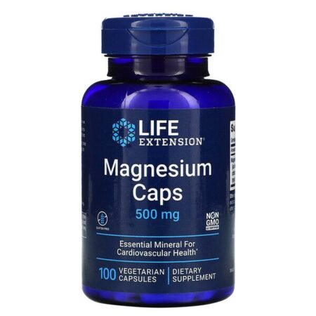 Life Extension, Cápsulas de Magnésio, 500 mg, 100 Cápsulas Vegetais