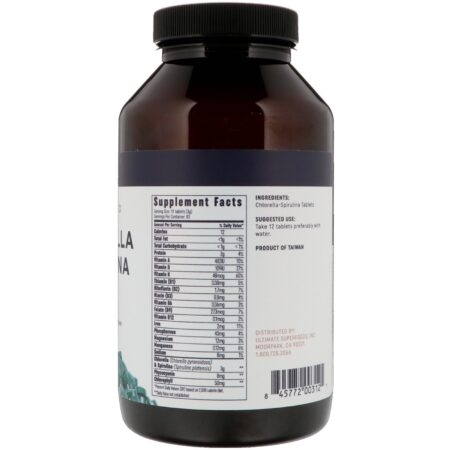 Ojio, Comprimidos de Chlorella Espirulina, Mistura 50/50, 250 mg, 1000 Comprimidos - Image 2