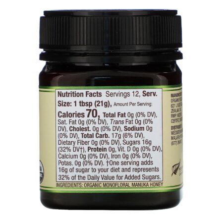 Wedderspoon, Organic Raw Manuka Honey, KFactor 16, 8.8 oz (250 g) - Image 2