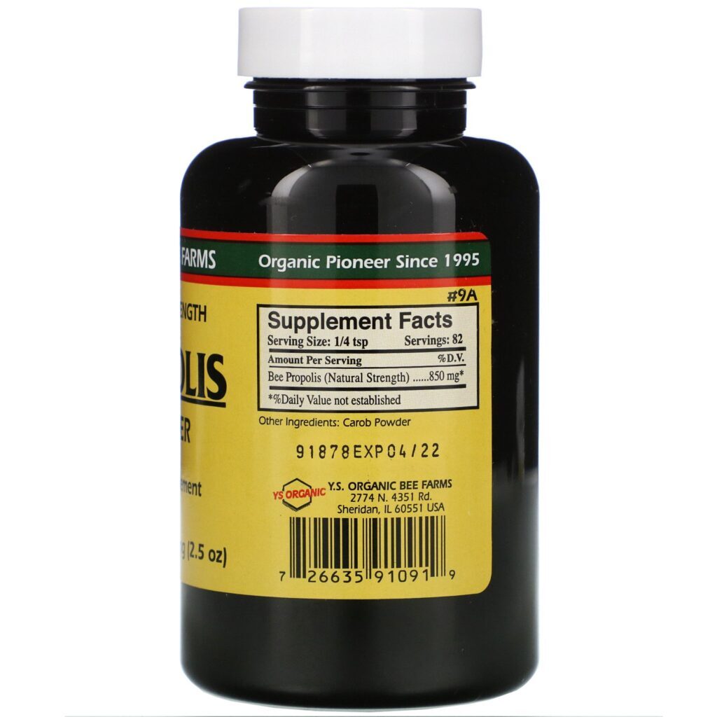 Y.S. Eco Bee Farms, Propolis Powder, 850 mg, 2.5 oz - Imagem 2