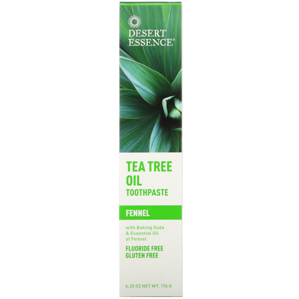 Desert Essence, Creme dental de óleo de melaleuca, erva-doce, 6,25 onças (176 g) - Imagem 2